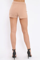 Camel High Waisted Shorts - Alicina