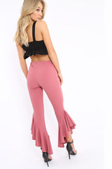 Rose Frill Hem Trousers - Ashlie