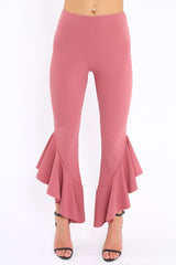 Rose Frill Hem Trousers - Ashlie