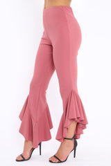 Rose Frill Hem Trousers - Ashlie