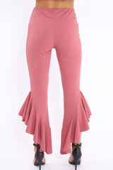 Rose Frill Hem Trousers - Ashlie