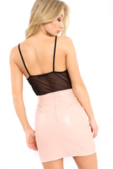 Mesh Applique Rose Bodysuit - Malena