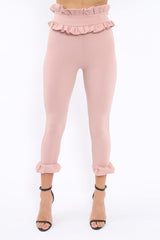 Rose Frill Hem Trousers - Paisley