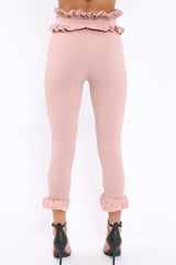 Rose Frill Hem Trousers - Paisley