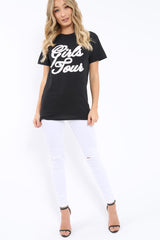 Black Girls Tour Slogan T-Shirt - Klo