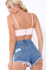 Pink Tassel Sequin Bralet - Kirsty