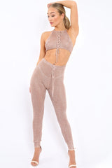 Rose Gold Metallic Co-ord Set - Klaire