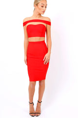 Red Bandage Crop Top - Fiora