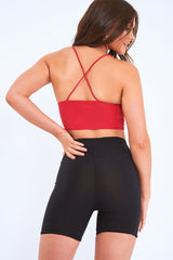 Red Slinky Plunge Bralet - Bobbi