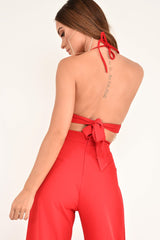Red Chain Detail Bralet - Georgiana