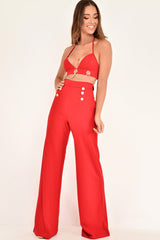 Red Chain Detail Bralet - Georgiana