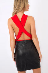 Red Multiway Slinky Bodysuit - Mindy