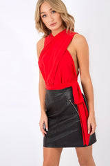 Red Multiway Slinky Bodysuit - Mindy