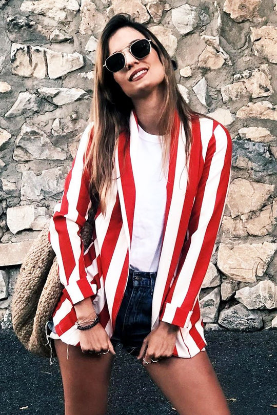 Red Stripe Blazer - Rockie