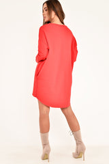 Red Vogue Slogan Oversized Jumper - Bray