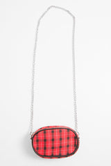 Red Black Plaid Bum Bag - Keyra