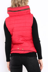 Red Padded Gilet - Ariella