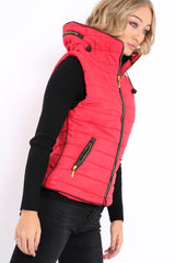 Red Padded Gilet - Ariella