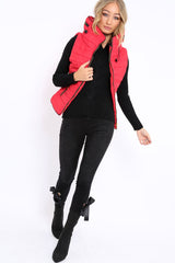 Red Padded Gilet - Ariella
