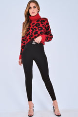 Black Tapered Trousers With Silver Buckle - Zyana