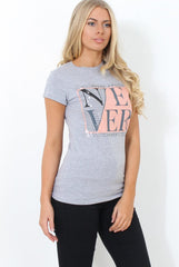 Remmi Grey Slogan Top