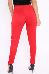 Red Tapered Leg Trousers - Rennie