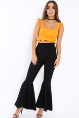 Mustard Frill Crop Top - Reta