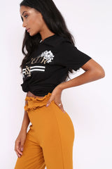 Black Reveur Slogan T-shirt - Caty