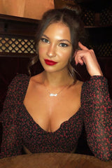 Black Red Floral Print Puff Sleeve Milkmaid Crop Top - Caddie