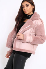 Rose Faux Leather And Fur Jacket - Rhea