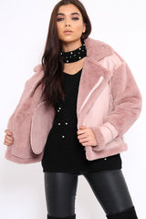 Rose Faux Leather And Fur Jacket - Rhea