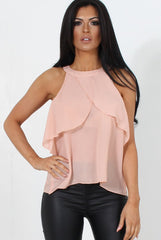 Riaa Nude High Neck Top