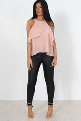 Riaa Nude High Neck Top
