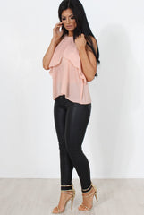 Riaa Nude High Neck Top