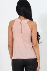 Riaa Nude High Neck Top
