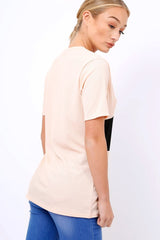 Nude Lace Up Ribbed T-Shirt - Claudie