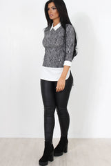 Rihan Black Panel Drooped Back Top