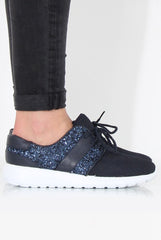 Navy Glitter Trainer - Rio