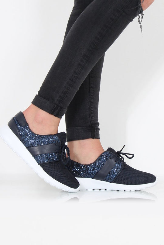 Navy Glitter Trainer - Rio