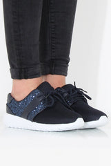 Navy Glitter Trainer - Rio