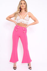 Fuchsia Kick Flare Pants - Rita