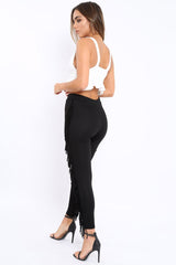 Black Fringe Leggings - Rosaleen