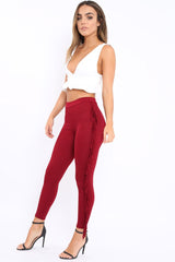 Wine Fringe Leggings - Rosaleen