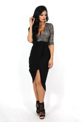 Rosanna Black Cross Front Dress