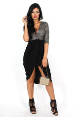 Rosanna Black Cross Front Dress