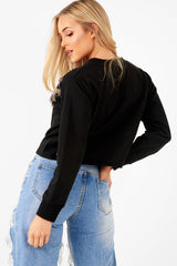 Black Feather Chevron Sweatshirt - Maysen
