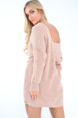 Rose Knot Front Jumper Dress - Hydee
