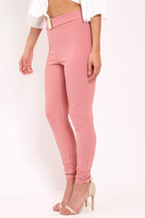 Rose Tapered Trousers With Gold Buckle - Zyana