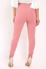 Rose Tapered Trousers With Gold Buckle - Zyana