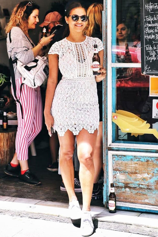 White Lace Dress - Rosalina